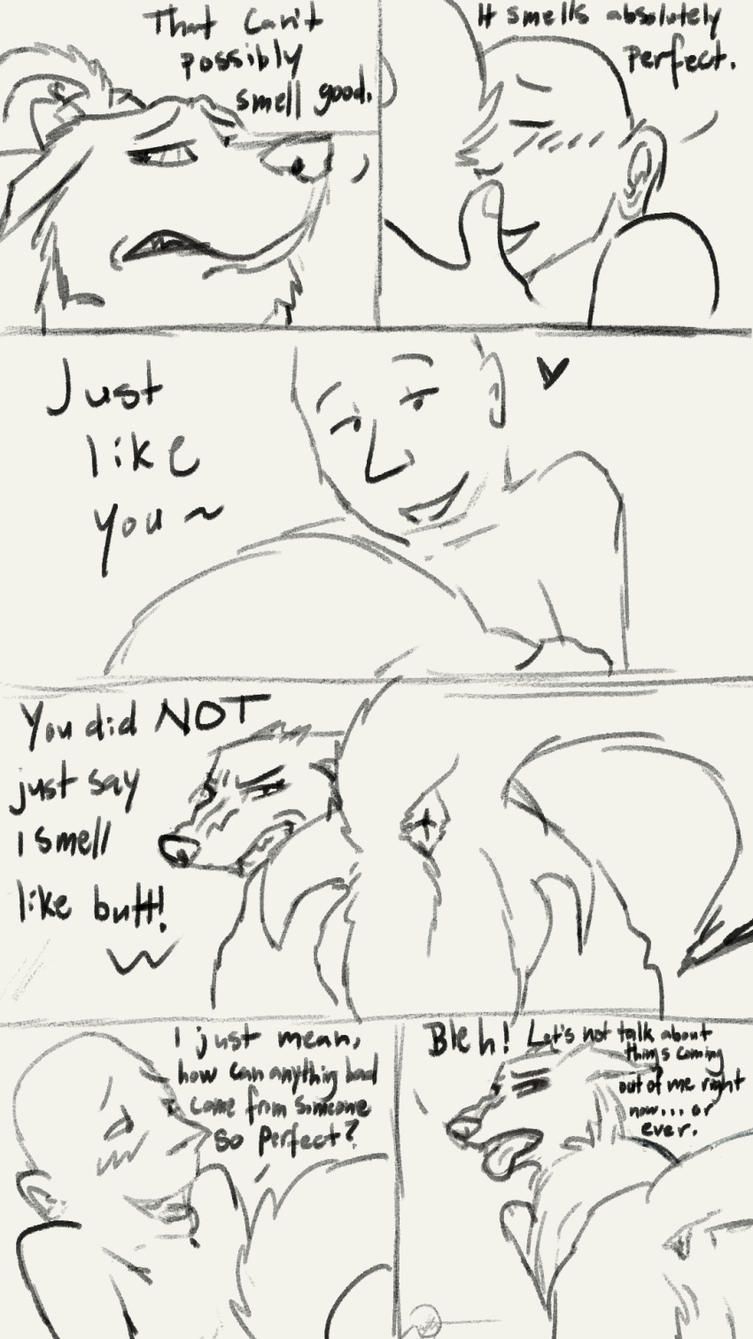 &lt;3 2022 a_dusty_wolf anal anatomically_correct angry animal_genitalia animal_pussy anus assisted_exposure bestiality border_collie butt butt_sniffing canid canine canine_pussy canis collie comic digital_media_(artwork) disgust domestic_dog duo embarrassed english_text female feral genitals hand_on_butt herding_dog hi_res human human_on_feral humor interspecies lazy_daisy male male/female male_on_feral mammal monochrome nervous nose_to_anus pastoral_dog presenting presenting_anus presenting_hindquarters pussy questionable_consent raised_tail romantic sheepdog shocked shocked_expression short_story snarling sniffing speech_bubble story story_at_source story_in_description text wince