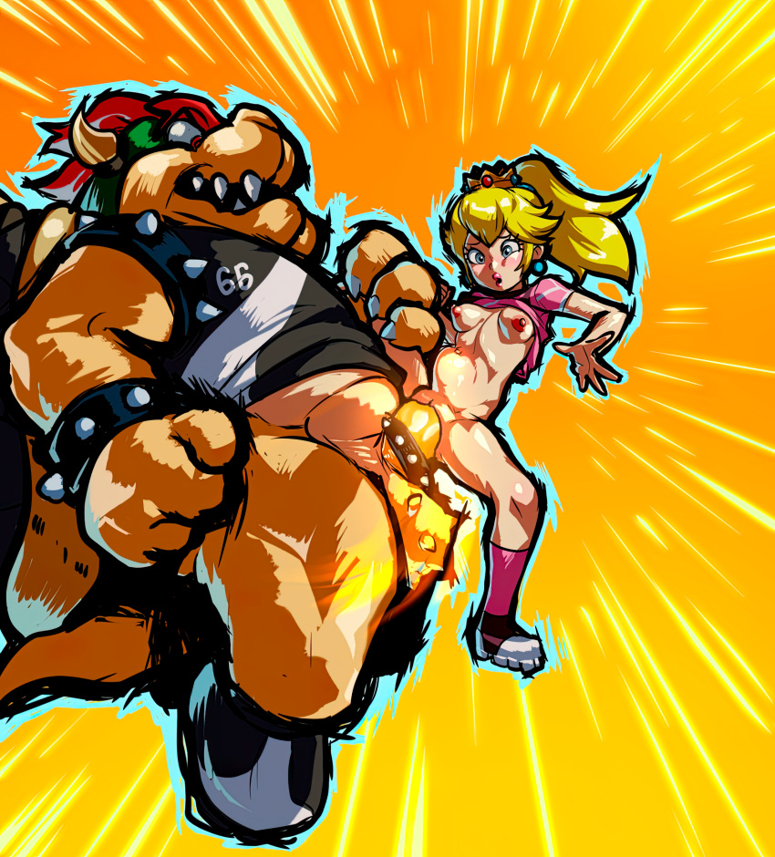 2022 abdominal_bulge accessory anthro anthro_penetrating anthro_penetrating_human armband balls big_balls blonde_hair blue_eyes bottomless bowser bracelet breasts claws clothed clothing cock_ring crown duo edit erection female female_penetrated footwear genitals glowing glowing_genitalia glowing_penis hair hi_res horn human human_on_anthro human_penetrated interspecies jcm2_(artist) jewelry koopa larger_anthro larger_male light_body light_penis light_skin lipstick makeup male male/female male_penetrating male_penetrating_female mammal mario_bros mario_strikers mostly_nude nintendo open_mouth partially_clothed penetration penile penile_penetration penis penis_accessory penis_in_pussy penis_jewelry princess_peach pussy red_eyes red_hair scalie sex sharp_teeth shell shirt shoes size_difference sleeveless_shirt smaller_female smaller_human smaller_penetrated soccer socks spiked_armband spiked_balls spiked_bracelet spiked_cock_ring spikes spikes_(anatomy) sport spread_legs spreading style_parody teeth topwear uncensored vaginal vaginal_penetration video_games