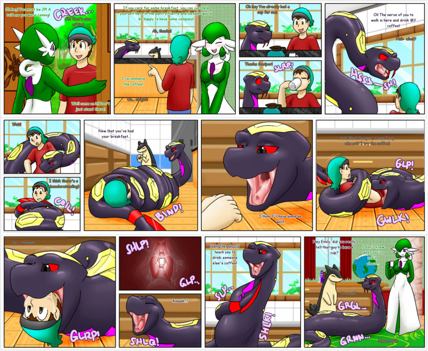 badger coiling emily_(livinlovindude) female gardevoir human humanoid hybrid legendary_pok&eacute;mon livinlovindude male male/female mammal mewtwo mustelid musteline nintendo pierre_(livinlovindude) pok&eacute;mon pok&eacute;mon_(species) reptile scalie seviper seviper_(livinlovindude) snake typhlosion video_games vore