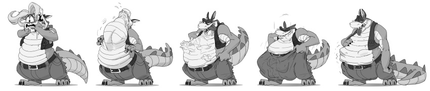 abdominal_bulge absurd_res activision anthro belly big_belly bodily_fluids canid canine canis coco_bandicoot crash_bandicoot_(series) crocodile crocodilian crocodylid dingo dingodile drooling duo female hand_on_stomach hi_res long_image male male/female mammal neck_bulge oral_vore reptile saliva scalie sequence tongue tongue_out video_games vore wide_image yoeelo yoelrabbit