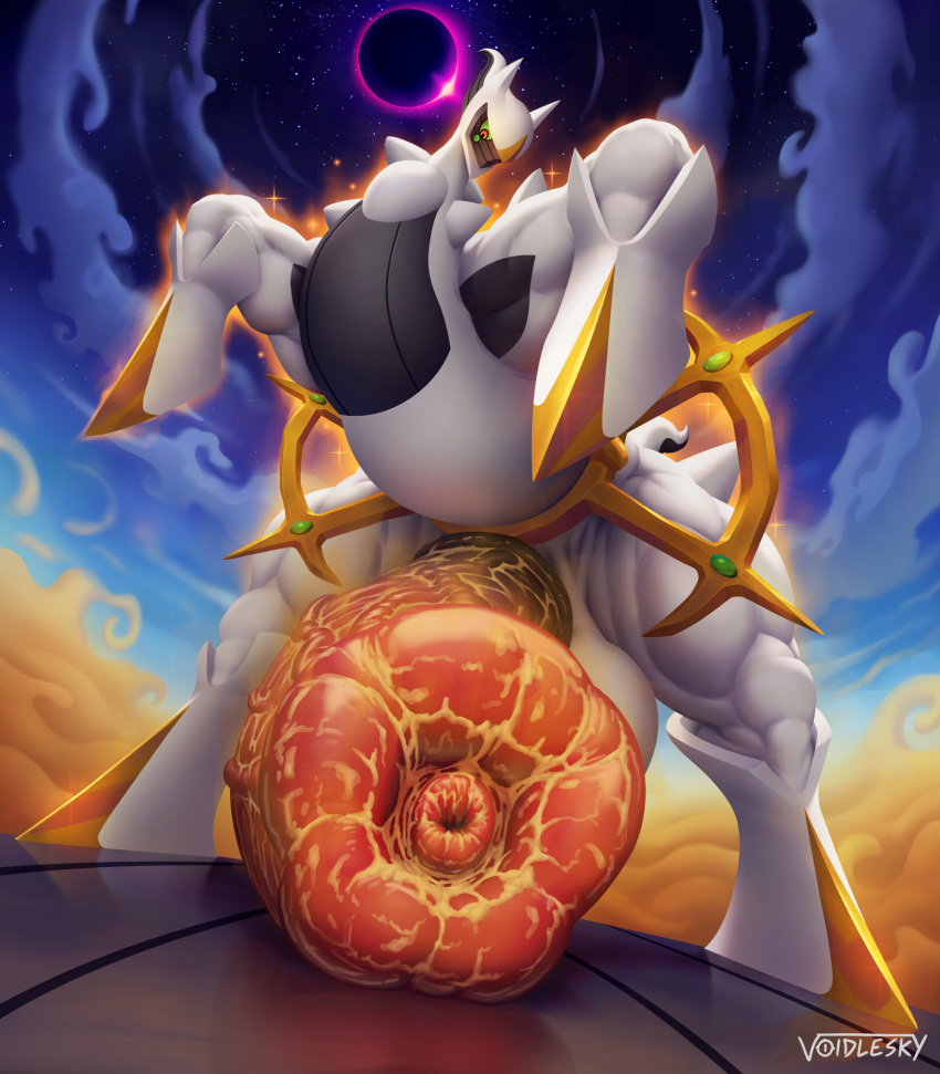 animal_genitalia animal_penis arceus balls big_balls big_penis deity detailed detailed_background equine_penis erection feral genitals hi_res huge_balls huge_penis hybrid_genitalia hybrid_penis hyper hyper_balls hyper_genitalia hyper_penis legendary_pok&eacute;mon looking_down magic male muscular muscular_feral muscular_male nintendo on_hind_legs penis pok&eacute;mon pok&eacute;mon_(species) presenting presenting_penis reflection smegma smelly solo unusual_anatomy unusual_genitalia unusual_penis vein veiny_penis video_games voidlesky