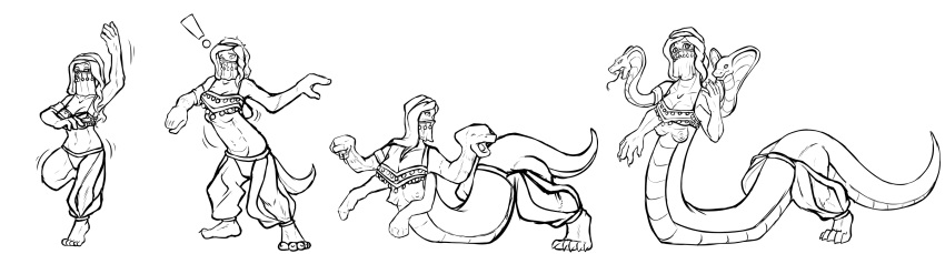 absurd_res anthro apode biobasher breasts female hi_res legless multi_arm multi_limb plantigrade reptile scalie sequential_art serpentine simple_background snake snake_arms snake_monster solo standing taur transformation webcomic