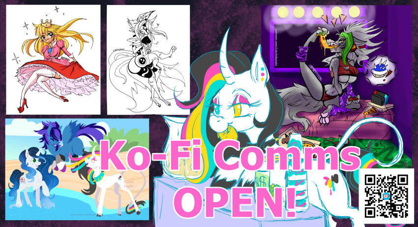 anthro comms comms_open equid equine five_nights_at_freddy's hasbro hi_res horse ink invalid_tag kofi mammal my_little_pony pony scottgames sketch video_games