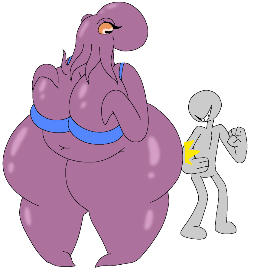 anon anonymous anonymous_character anthro big_breasts big_butt bra breasts butt butt_slap cephalopod chubby_female clothing coleoid duo eyeless faceless_character faceless_male female hi_res huge_breasts huge_butt humanoid jane_doe(tvc) male male/female marine mollusk octopodiform octopus orange_eyes purple_body purple_skin slap spanking tentacles the_vermander_curse thick_thighs underwear