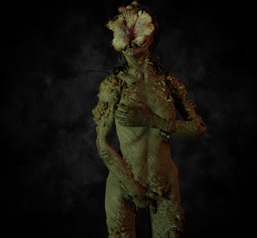 3d_(artwork) alicecry bodily_fluids breast_grab breasts clicker_(tlou) digital_media_(artwork) eyeless female fungus hair hand_on_breast hi_res infected masturbation monster naughty_dog nipples nude open_mouth saliva solo sony_corporation sony_interactive_entertainment teeth teratophilia the_last_of_us the_last_of_us_part_ii vaginal vaginal_masturbation video_games