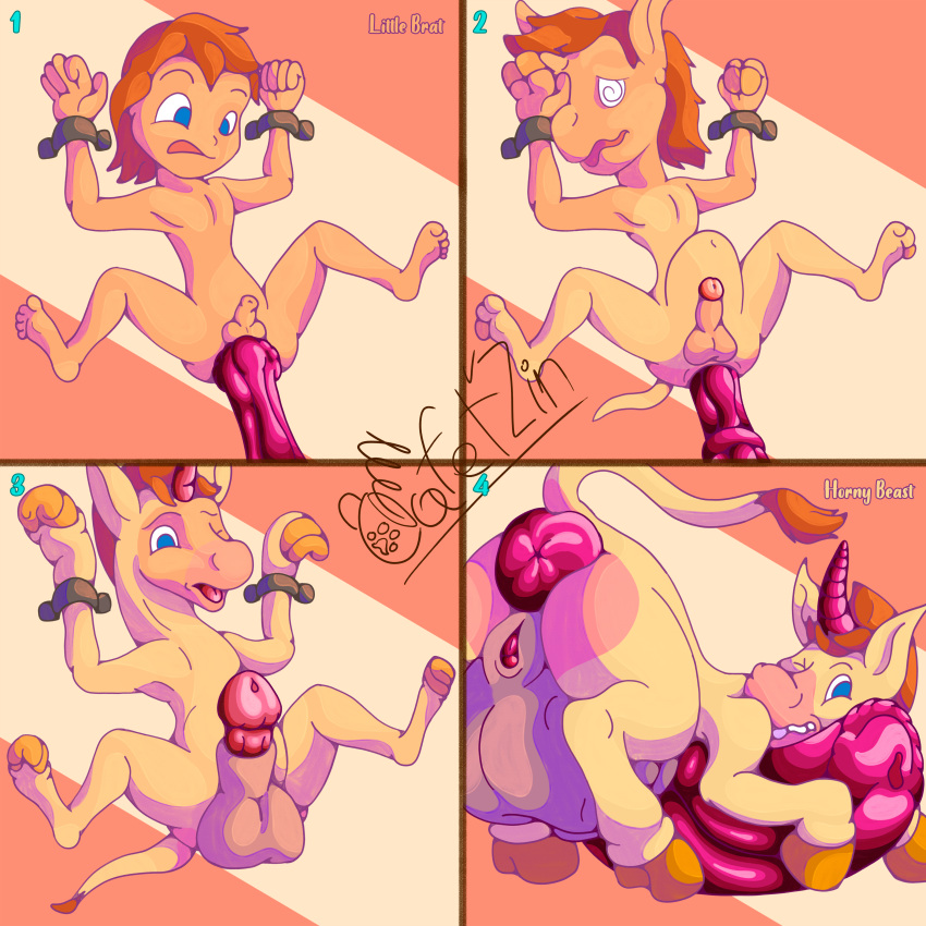 abdominal_bulge absurd_res after_transformation animal_dildo animal_genitalia animal_penis animal_pussy animal_sex_toy anthro anus asinus balls balls_expansion before_and_after belly belly_expansion big_anus big_balls big_penis blue_eyes bodily_fluids cafet'zin_(artist) candy dessert digitigrade dildo donkey embrace equid equine equine_dildo equine_penis equine_pussy erection expansion feral flaccid food foreskin fur fur_growth fur_tuft genital_expansion genitals growth hair herm hi_res hooves horn horn_growth hug human human_to_feral humanoid humanoid_genitalia humanoid_penis in_heat intersex male mammal masturbation mid_transformation orange_hair penis penis_expansion penis_hug pink_anus pink_dildo pink_penis plump_labia puffy_anus pussy sequence sex_toy shaded sheath signature simple_background simple_shading snot snout snout_growth solo species_transformation tail_growth tail_tuft teenager transformation transformation_sequence tuft unicorn unicorn_horn worried yellow_hooves young