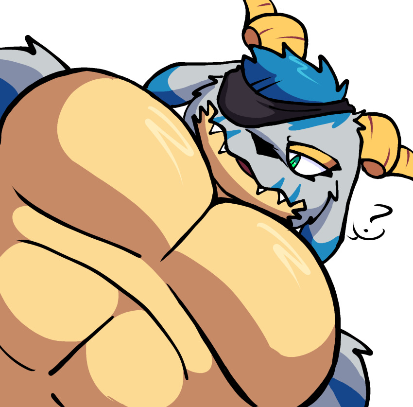 1_eye 2_horns abs alpha_channel animal_skin anthro arm_tuft bandai_namco big_abs big_muscles big_pecs black_nose blue_body blue_fur digimon digimon_(species) eye_patch eye_patch_only eye_scar eyewear facial_scar fakemon fan_character fur gabumon garabumon glistening glistening_body glistening_pecs glistening_scales gmz_super green_eyes half-closed_eyes half-length_portrait head_tuft hi_res horn looking_at_viewer looking_down looking_down_at_viewer low-angle_view male multicolored_body multicolored_fur muscular muscular_anthro muscular_male narrowed_eyes open_mouth pecs portrait question_mark scales scalie scar shoulder_tuft simple_background solo spiral_horn transparent_background tuft two_tone_body two_tone_fur wearing_eyewear white_body white_fur worm's-eye_view yellow_body yellow_horn yellow_scales