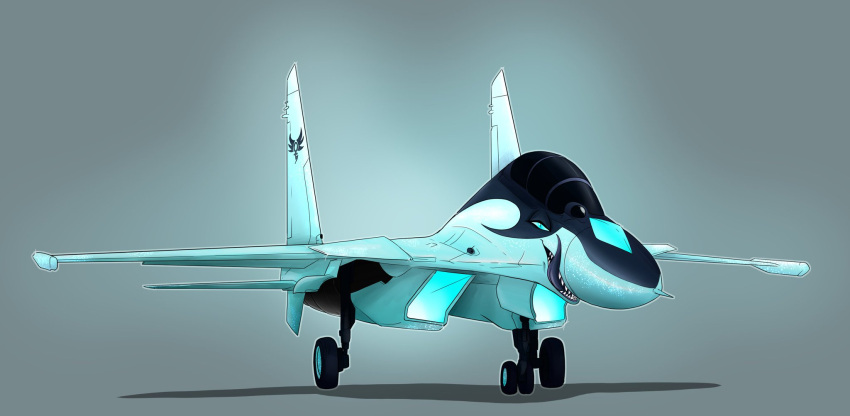 3apa3a aircraft airplane digital_media_(artwork) dire_aircraft dire_machine dire_vehicle female hi_res jet living_aircraft living_machine living_vehicle machine not_furry open_mouth rasha simple_background smile solo sukhoi_su-30 teeth tongue tongue_out toothy_grin vehicle
