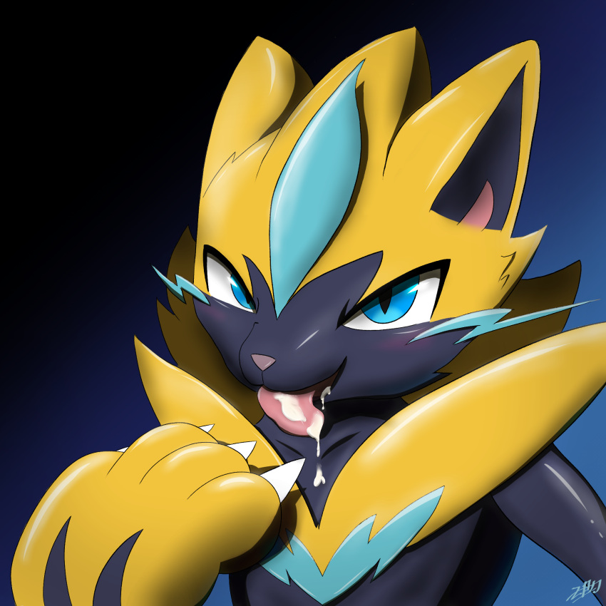 hi_res legendary_pok&eacute;mon male nintendo pok&eacute;mon pok&eacute;mon_(species) rokusuke solo video_games zeraora