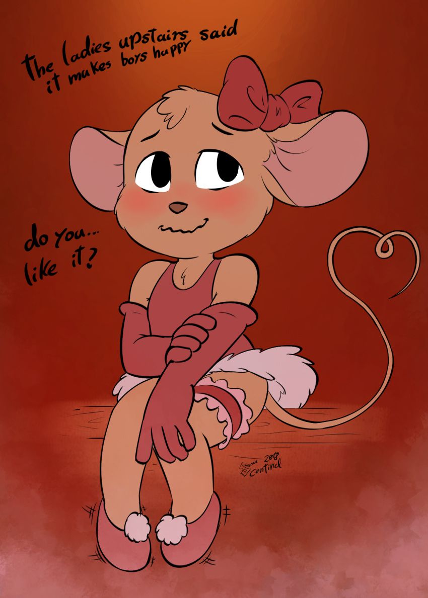 anthro blush clothing cub disney female flirting invalid_tag mammal mouse olivia_flaversham rodent simple_background smile solo soulcentinel text the_great_mouse_detective young