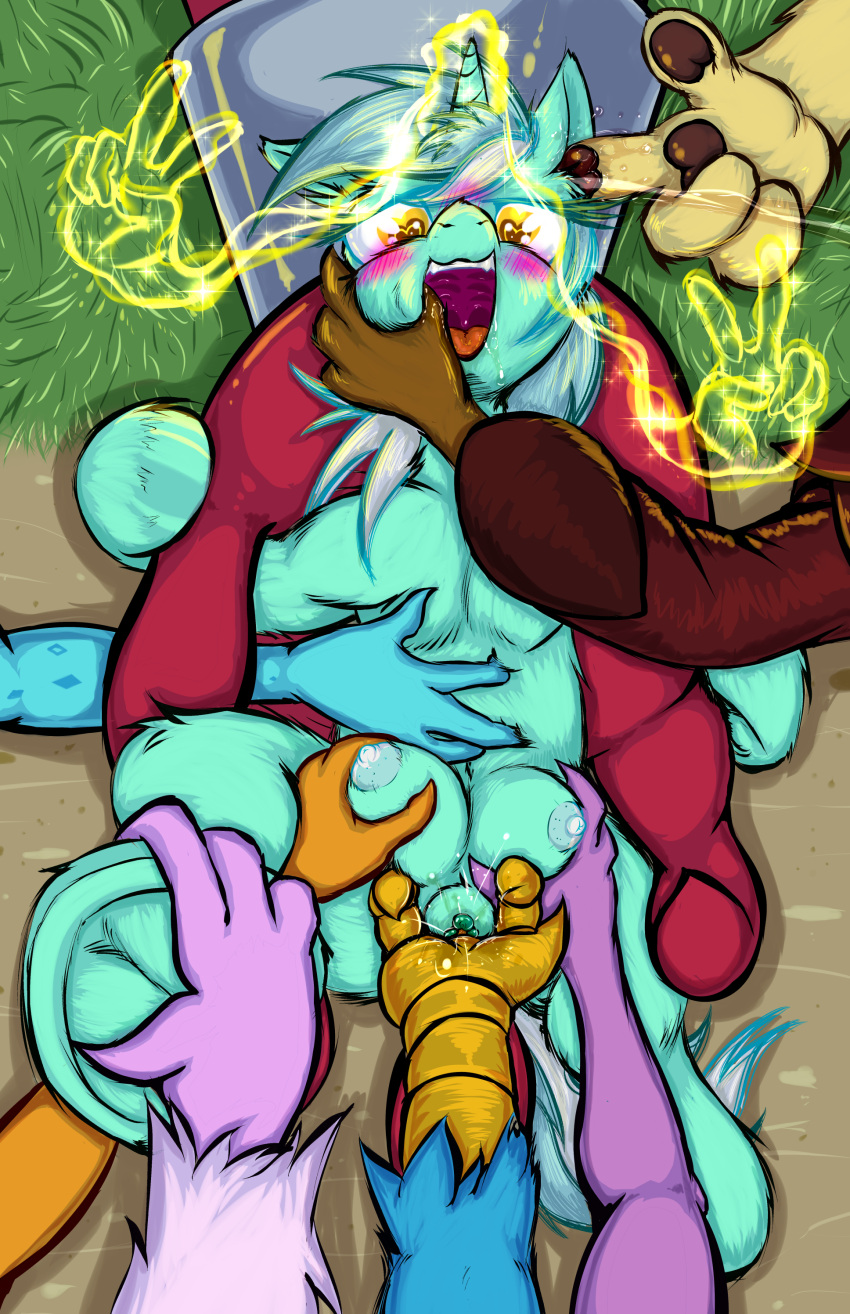 &lt;3 &lt;3_eyes absurd_res aged_up blush bodily_fluids capper clitoris cradling crotch_breasts drooling equid equine finger_in_mouth fingering friendship_is_magic frist44 gallus genital_fluids genitals grope hands hasbro hi_res hooves horn horse invalid_tag lyra_heartstrings_(mlp) magic mammal my_little_pony nipples open_mouth paws petting pony princess_ember_(mlp) pussy pussy_juice saliva scritches silverstream smolder spike_the_dragon tirek_(mlp) tummy_rubs unicorn uvula wet_willy