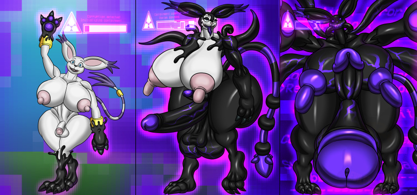 2_penises 3_toes 4_balls absurd_res anthro back_tentacles ball_growth balls bandai_namco big_balls big_breasts big_butt black_claws black_penis blue_background blue_eyes breasts butt circumcised claws corruption digimon digimon_(species) digital_drawing_(artwork) digital_media_(artwork) evilfoxyfull feet first_person_view fur gaping gaping_urethra gatomon genital_growth genitals gesture green_background growth gynomorph hi_res holding_viewer humanoid_genitalia humanoid_penis imminent_fellatio imminent_sex intersex long_nipples multi_balls multi_genitalia multi_penis nipple_growth nipples nude open_mouth pawpads penis penis_growth pink_nipples presenting presenting_penis purple_ear_tips purple_ears purple_nipples purple_pawpads purple_penis purple_tail_tuft purple_tongue simple_background smile smiling_at_viewer solo standing tail_tuft tentacle_growth tentacles toes tongue tongue_out transformation transformation_sequence tuft urethra vein veiny_penis waving waving_at_viewer white_balls white_body white_fur white_penis