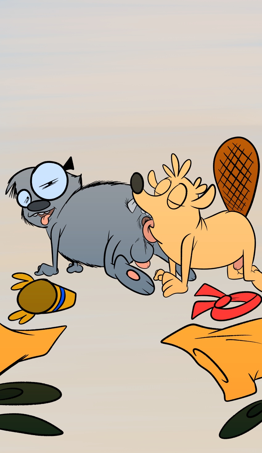 absurd_res all_fours anal beaver camp_lazlo cartoon_network caviid clothing clothing_aside doggystyle duo eyewear from_behind_position glasses grey_background guinea_pig hi_res licking male male/male mammal nude oral r4c00n rimming rodent samson_clogmeyer sex simple_background tongue tongue_out wilbert_(camp_lazlo)