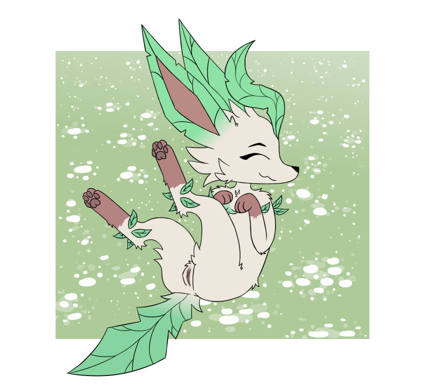 anthro dorrian eeveelution female feral generation_4_pokemon genitals hi_res leafeon nintendo pokemon pokemon_(species) pussy solo video_games