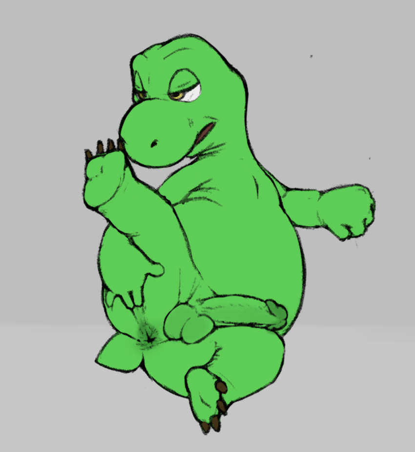 anthro anus balls butt dreamworks erection genitals hi_res humanoid_genitalia humanoid_penis male nivy_(artist) over_the_hedge penis reptile scalie slightly_chubby solo spread_anus spreading turtle verne_(over_the_hedge)