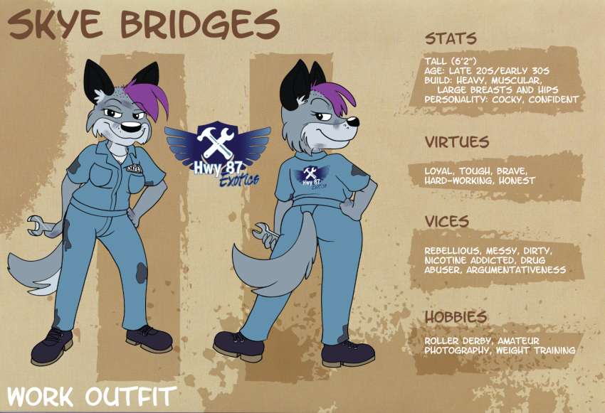 butch_(disambiguation) canid canine canis female gray mammal model_sheet wolf