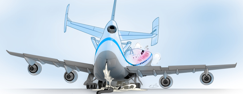 aircraft airliner airplane blush bodily_fluids boeing_747 butt cum cum_hose curvy_figure dire_aircraft dire_machine dire_vehicle engine epicurean_delights female feral genital_fluids genitals hi_res hose landing_gear leaking leaking_cum living_aircraft living_machine living_vehicle looking_at_viewer looking_back machine not_furry presenting presenting_hindquarters pussy solo tire vehicle voluptuous wings