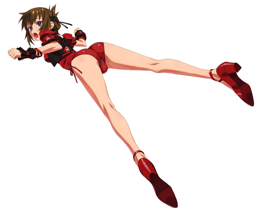 ass bad_id bad_pixiv_id brown_eyes brown_hair god_eater god_eater_burst highres legs mokke_(mokke99) panties side-tie_panties solo trefoil underwear underwear_only