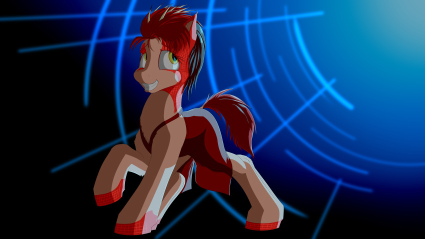 16:9 absurd_res art3mis clothing dress equid equine female friendship_is_magic green_eyes hair hasbro hi_res horse mammal my_little_pony pony ready_player_one red_clothing red_dress red_hair smile solo solo_focus widescreen