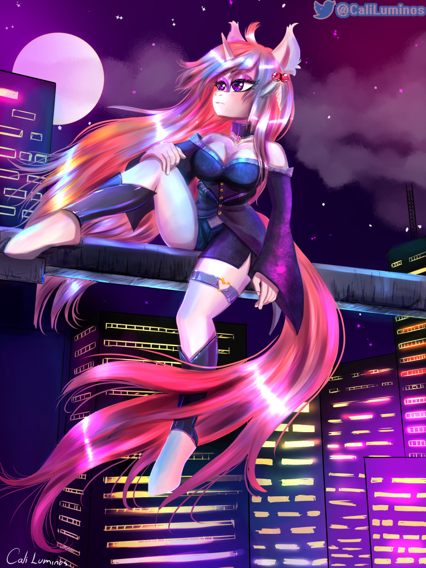 absurd_res anthro artist bronie caliluminos city clothing dress equid equine female hasbro hi_res horn horse invalid_tag mammal my_little_pony night nite pony solo suit synthwave unicorn