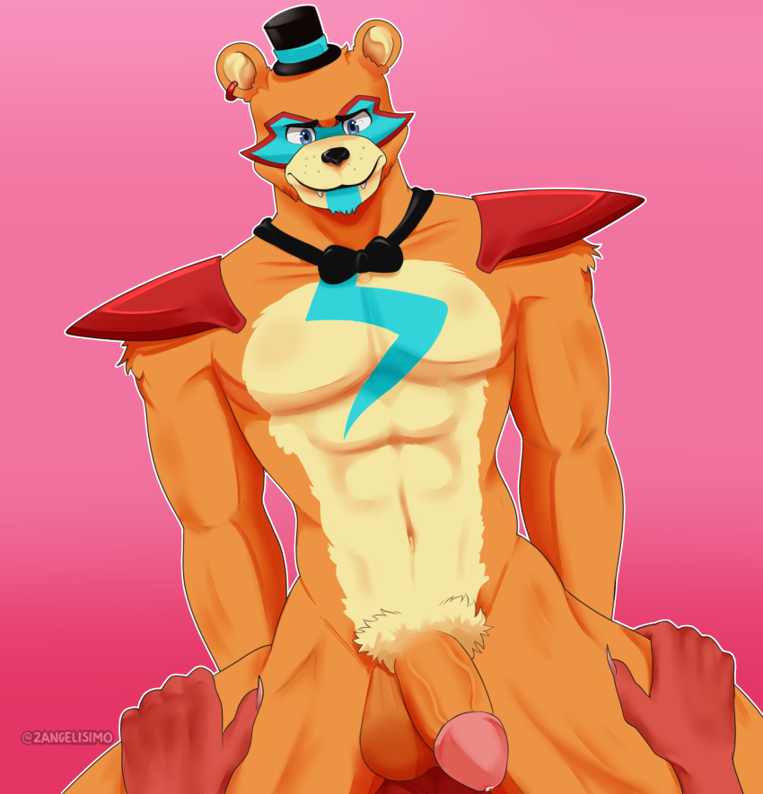 2angelisimo abs absurd_res anthro balls biceps bodily_fluids circumcised cowgirl_position dripping duo feral five_nights_at_freddy's five_nights_at_freddy's:_security_breach foxy_(fnaf) from_front_position genital_fluids genitals glamrock_freddy_(fnaf) hi_res humanoid male male/male muscular muscular_male obliques on_bottom on_top pecs penis precum precum_drip scottgames sex triceps video_games