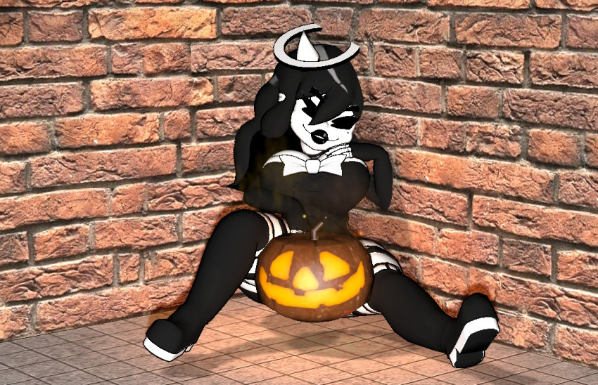 bendy_and_the_ink_machine female jack-o'-lantern solo video_games