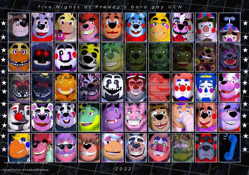 five_nights_at_freddy's freddynetwgay herm human intersex intersex/male invalid_tag male male/male mammal nsfw scottgames solo ucn video_games