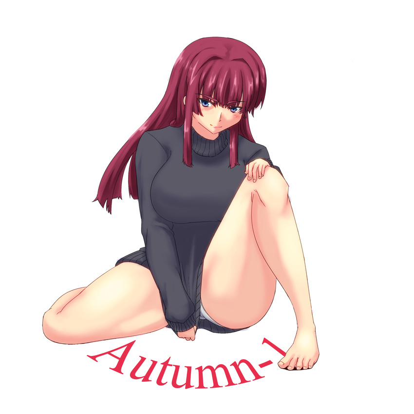 another_century's_episode:_r another_century's_episode_(series) another_century's_episode:_r another_century's_episode_(series) banpresto bottomless female girl highres long_hair red_hair smile yamaneko_ken