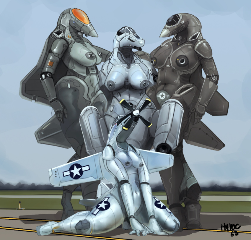 a-10 age_difference aircraft aircraft_humanoid anthro breasts chrome_body cockpit eyeless f-22 f-22_raptor f-35 female group havoc63 living_aircraft living_machine living_vehicle logo machine nipples non-mammal_nipples p-51 p-51_mustang runway size_difference sky smile u.s._air_force vehicle wings