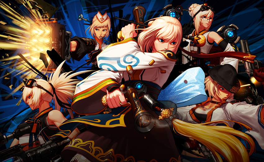 blond blonde_hair dfo dungeon_and_fighter dungeon_fighter_online female female_gunner female_gunner_(dungeon_and_fighter) female_ranger gun launcher mechanic spitfire weapon