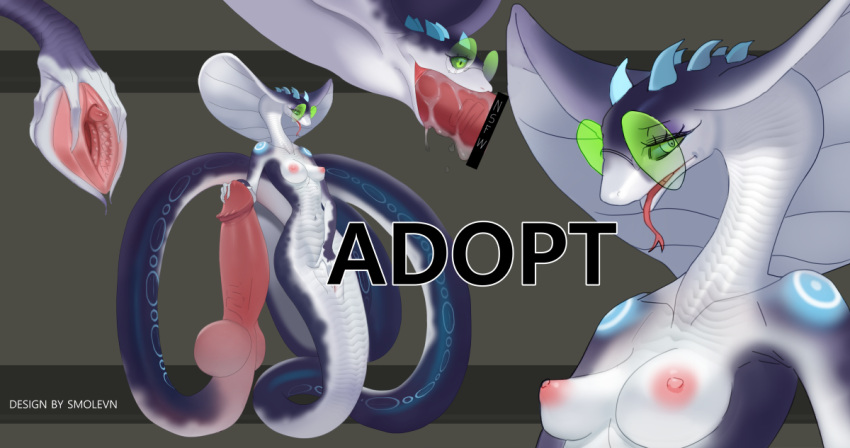 adopt adopted eyewear female genitals glasses penis penis_size_difference reptile scalie serpenis smolevn snake