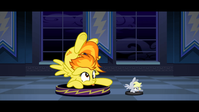 animated bdsm bondage bound derpy_hooves_(mlp) female feral friendship_is_magic glowing_pentacle hair hasbro magical_binding magical_bondage mane my_little_pony nxzc88 solo spitfire_(mlp) struggling transfixation trapped uncomfortable_pose voodoo wonderbolts_(mlp)