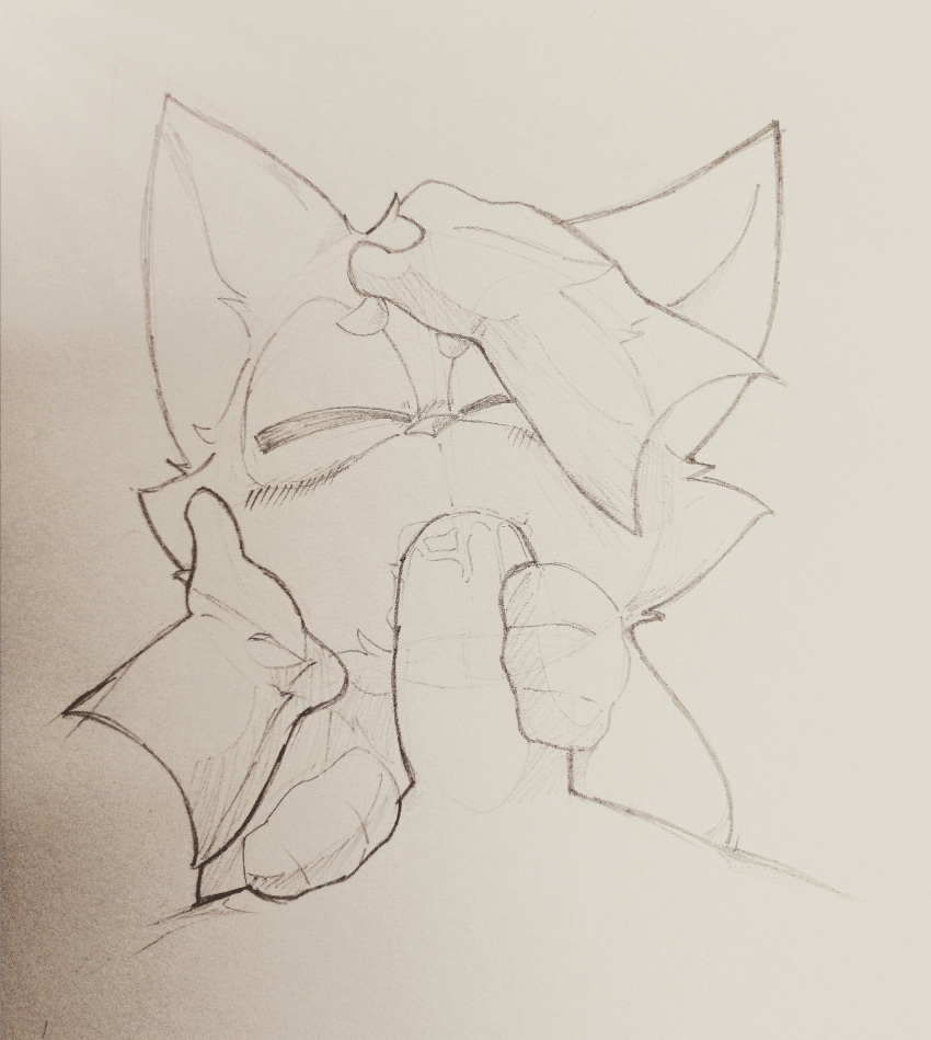 ambiguous_gender anthro blush bodily_fluids clothing duo erection eyes_closed fellatio genitals gloves graphite_(artwork) hand_on_cheek handwear hi_res holding_penis league_of_legends male male/ambiguous male_(lore) neck_tuft oral pencil_(artwork) penile penis petting_head pov_blowjob riot_games saliva saliva_on_penis sex simple_background sketch smite_(artist) teemo_(lol) traditional_media_(artwork) tuft video_games yordle