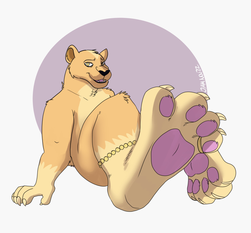 54321awesome accessory anklet anthro bracelet feet felid female hi_res hyper jewelry lion mammal pantherine paws soles toe_rings ych