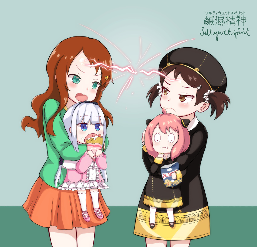 absurdres anya_(spy_x_family) becky_blackbell forehead highres kanna_kamui katou_emiri kobayashi-san_chi_no_maidragon saikawa_riko saltywetspirit spy_x_family voice_actor_connection