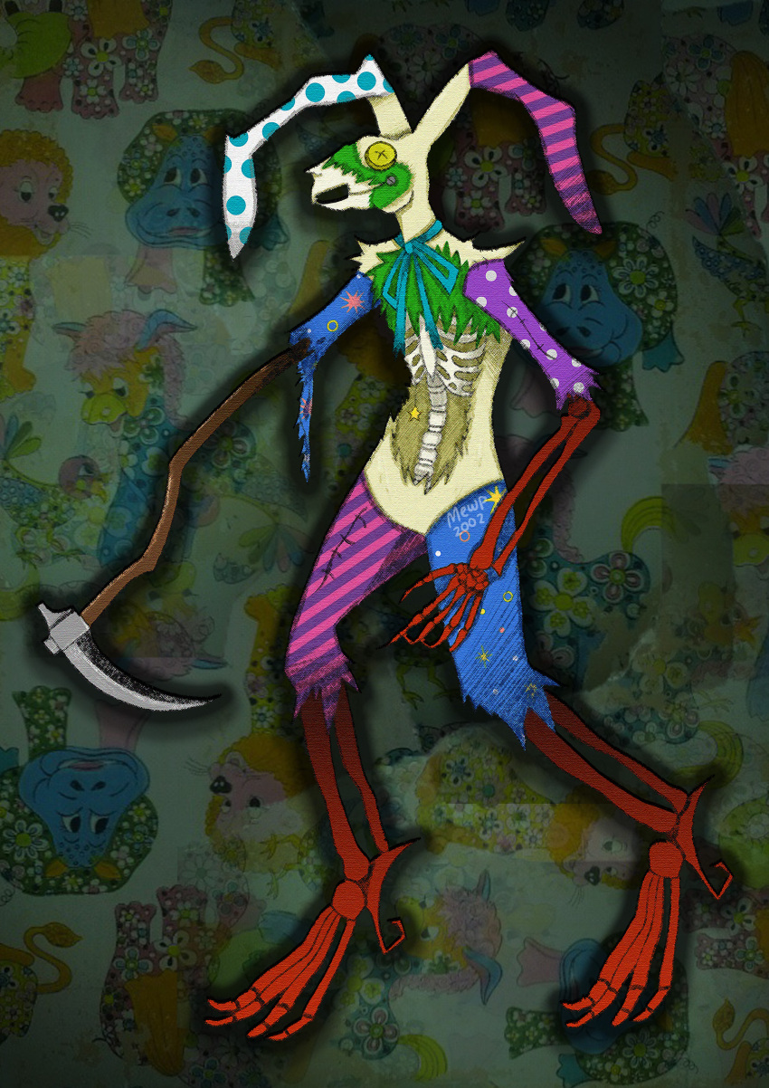 70s a_christmas_carol absurd_res analog_horror anthro blade_arm bon bon_(twf) bone boozoosghosts bow_(feature) bow_ribbon bow_tie buckteeth button_eyes christmas claws colorful creepy creepy_face death_(personification) detailed_background digitigrade doll fur ghost green_body green_fur grim_reaper hi_res holidays hollow_body horror_(theme) lagomorph leporid long_ears male mammal melee_weapon mewp mewp2002 monster mortality mortality_(the_walten_files) neck_bow necktie patch_(fabric) patchwork_creature patchwork_monster patterned_fur plushie plushie-like polearm rabbit red_hands red_legs ribs rodent scary scary_face screw scythe shaded skeletal skeletal_hand skeleton skull skull_head solo spirit stitch_(sewing) tan_body tan_fur teeth the_walten_files torn_body vignette walten_files weapon yellow_eyes