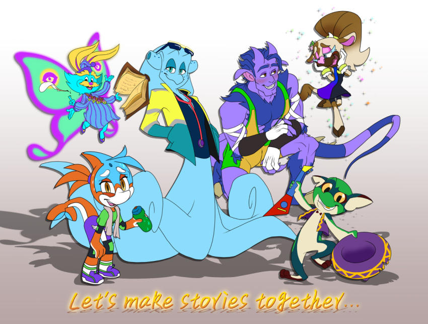 alien anthro arthropod cephalopod changeling_(fey) coleoid creatures emilio_the_aqua_norn extraterrestrial fan_character group gweeb_(thesheeark) insect lepidopteran lunar_moth magic magic_user marine mazyar_the_dream_weaver mollusk moth octopodiform octopus oracle selene_(thesheeark) shapeshift sorceror thesheeark unknown_character