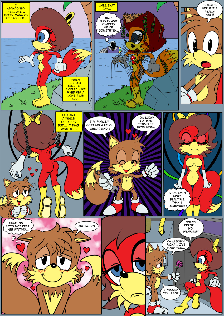 absurd_res archie_comics auto_fiona automaton comic fiona_fox hi_res miles_prower raianonzika sega sonic_the_hedgehog_(archie) sonic_the_hedgehog_(comics) sonic_the_hedgehog_(series)