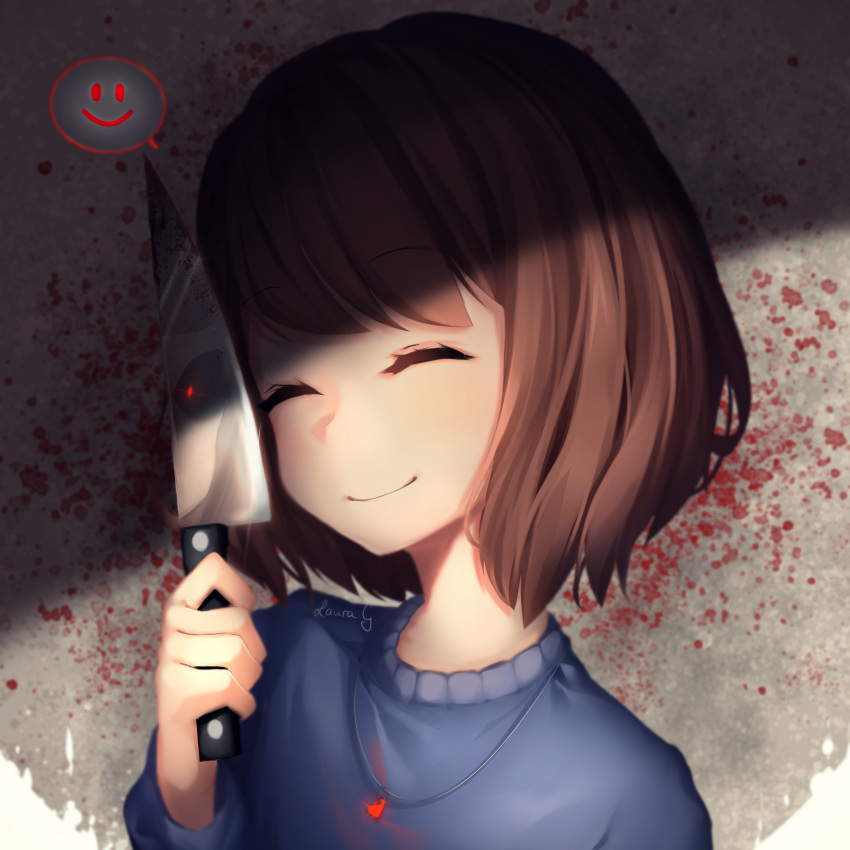 absurdres blood english_commentary frisk_(undertale) highres sasoura undertale