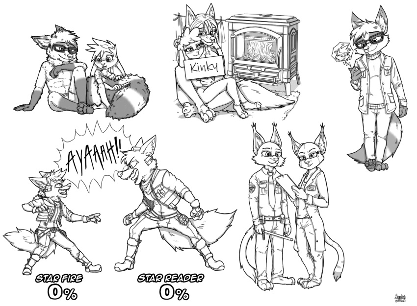 anthro ara_(arzmx) bad_guy_cafe bovid canid canine canis caprine clothing cuddling diana_silverhowl_(readerno31142) duo embrace eyewear felid feline female female/female fire_(firefox) fireplace fox glasses hi_res hug hybrid kiro_(kiroyal) lagomorph leporid lynx male mammal melanie_demouton_(readerno31142) nintendo nude phone police_uniform rabbit riley_lucius_(lapislucius42) sheep star_fox uniform valerie_lucius_(lapislucius42) wolf wolfgang_jaeger_(readerno31142) ziegelzeig