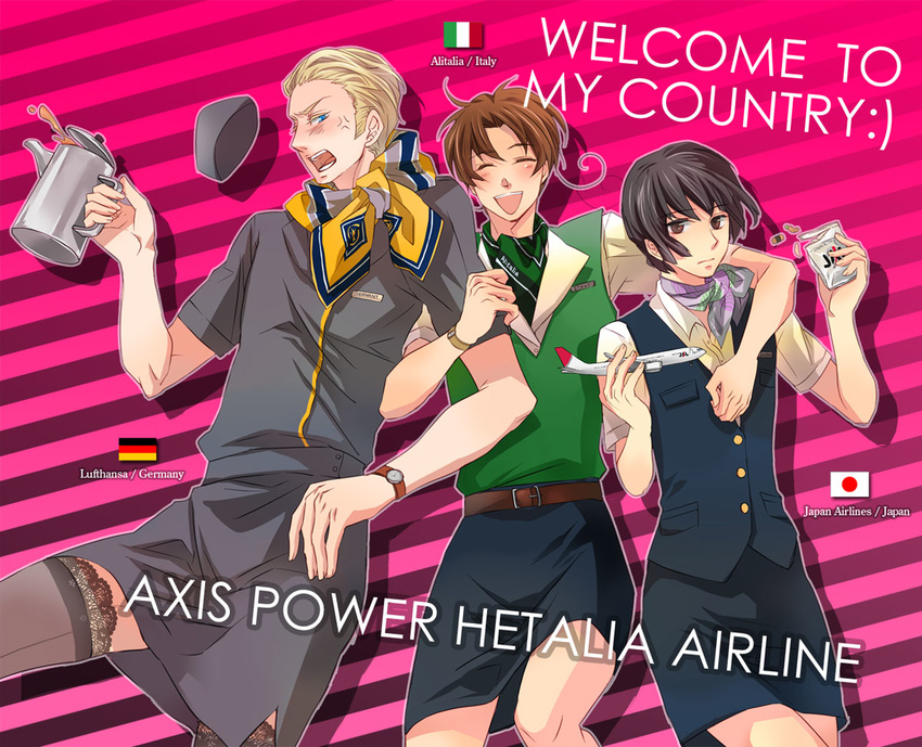 aph axis_powers axis_powers_hetalia germany_(hetalia) italy_(hetalia) japan_(hetalia) male male_focus northern_italy_(hetalia)