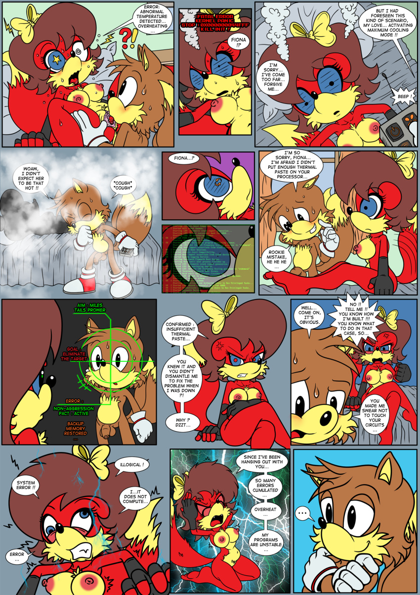 absurd_res archie_comics auto-fiona automaton canid canine canis comic dialogue domestic_dog english_text fellatio female fiona_fox fox genitals hi_res machine male mammal miles_prower oral penile raianonzika robot sega sex sonic_the_hedgehog_(archie) sonic_the_hedgehog_(comics) sonic_the_hedgehog_(series) text