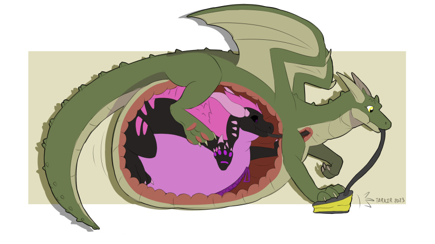 absurd_res belly bulge dragon drawing duo feral first hi_res inflation male male/male oral tarkir time vore