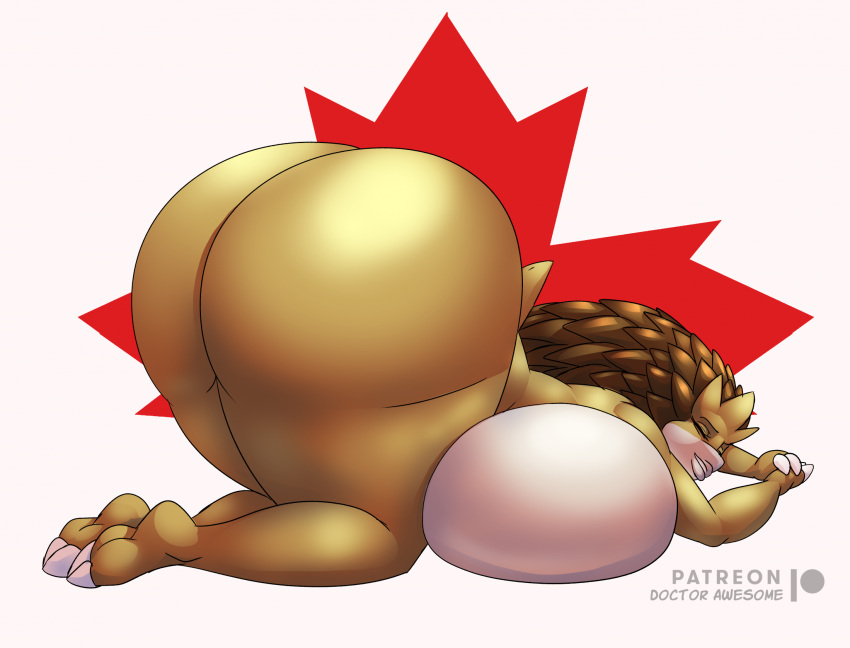 2023 album_cover all_fours anthro artist_name ass_up big_breasts big_butt breasts brown_body brown_scales bubble_butt butt canadian_flag claws cover curvaceous curvy_figure digital_drawing_(artwork) digital_media_(artwork) eyelashes eyes_closed feet female flag_background generation_1_pokemon hi_res huge_breasts huge_butt hyper hyper_breasts hyper_butt maple_leaf multicolored_body multicolored_scales nintendo nude patreon pokemon pokemon_(species) sandpancake sandslash scales short_tail simple_background solo tail tan_body tan_scales thebigbadwolf01 thick_thighs toe_claws two_tone_body two_tone_scales tyga voluptuous watermark wide_hips