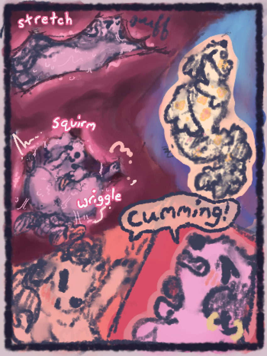 anthro colorful comic cumming_together dialogue duo female female/female floppy_ears genitals happy hi_res marine merfolk pussy sea split_form toony unbirthing undersea vaginal vore water