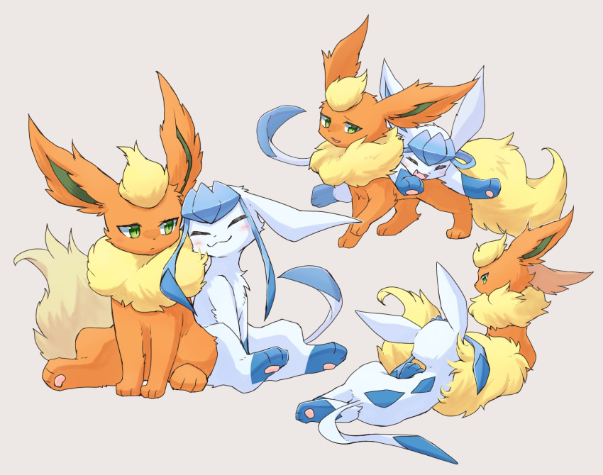 3_toes :3 ^_^ ambiguous/ambiguous ambiguous_gender big_ears big_tail black_pupils blue_body blue_fur blue_inner_ear blue_tail blue_tail_tip blush canid cheek_tuft colored digital_media_(artwork) digitigrade dipstick_tail duo ears_down eeveelution eyes_closed facial_tuft feet feral feral_on_feral flareon fluffy fluffy_ears fluffy_tail front_view fur generation_1_pokemon generation_4_pokemon glaceon green_eyes green_inner_ear grey_background happy head_tuft hi_res hindpaw kemono leg_markings long_ears looking_at_another looking_at_partner lying mammal markings monotone_ears monotone_tail multicolored_body multicolored_fur multicolored_tail neck_tuft nintendo on_side on_top open_mouth open_smile orange_body orange_ears orange_fur pawpads paws pink_pawpads pivoted_ears playful pokemon pokemon_(species) pupils quadruped rear_view ruff shaded side_view simple_background sitting slit_pupils smile socks_(marking) squash_(artist) standing tackle tail tail_hug tail_markings toes tuft two_tone_body two_tone_fur two_tone_tail white_body white_ears white_fur white_tail yellow_body yellow_fur yellow_tail