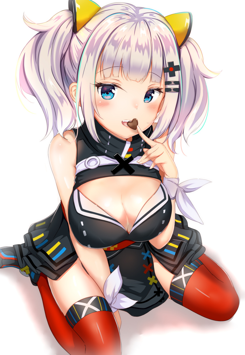 cleavage kaguya_luna kaguya_luna_(character) thighhighs yuano