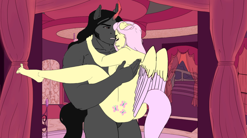 16:9 2d_animation animated anthro balcony balls bedroom bedroom_sex big_balls big_breasts big_penis blush bodily_fluids breasts buriedpoor butt cutie_mark detailed_background digital_media_(artwork) duo equid equine erection feathered_wings feathers female female_penetrated fluttershy_(mlp) friendship_is_magic genital_fluids genitals hair hasbro hi_res horn horse huge_penis humanoid_genitalia humanoid_penis king_sombra_(mlp) larger_male loop male male/female male_penetrating male_penetrating_female mammal my_little_pony nude palace pegasus penetration penis pink_hair pony sex short_playtime size_difference sky smaller_female spread_wings stairs stand_and_carry_position standing standing_sex tail unicorn vaginal vaginal_penetration widescreen wings