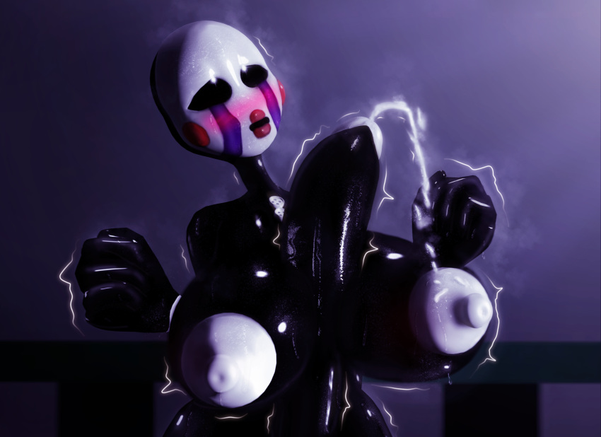 3d_(artwork) anthro autotitfuck big_breasts big_penis blush bodily_fluids breast_play breasts cum cum_on_breasts digital_media_(artwork) ejaculation erect_nipples erection five_nights_at_freddy's five_nights_at_freddy's_2 genital_fluids genitals gynomorph hi_res huge_breasts huge_penis intersex marionette_(fnaf) masturbation nipples penile penile_masturbation penis rohaz scottgames solo source_filmmaker steam stroking_penis sweat wet wet_body wet_penis