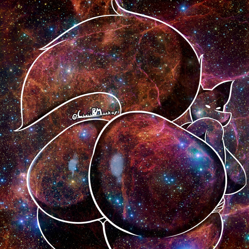 anthro big_breasts big_butt bottom_heavy breasts bubble_butt butt butt_focus canid canine chrisbmonkey cosmos curvy_body curvy_female curvy_figure female fox hi_res huge_breasts huge_butt hyper hyper_butt looking_at_viewer looking_back mammal massive_thighs mature_anthro mature_female presenting presenting_hindquarters raised_tail rear_view space star tail thick_thighs universe voluptuous voluptuous_female wide_hips